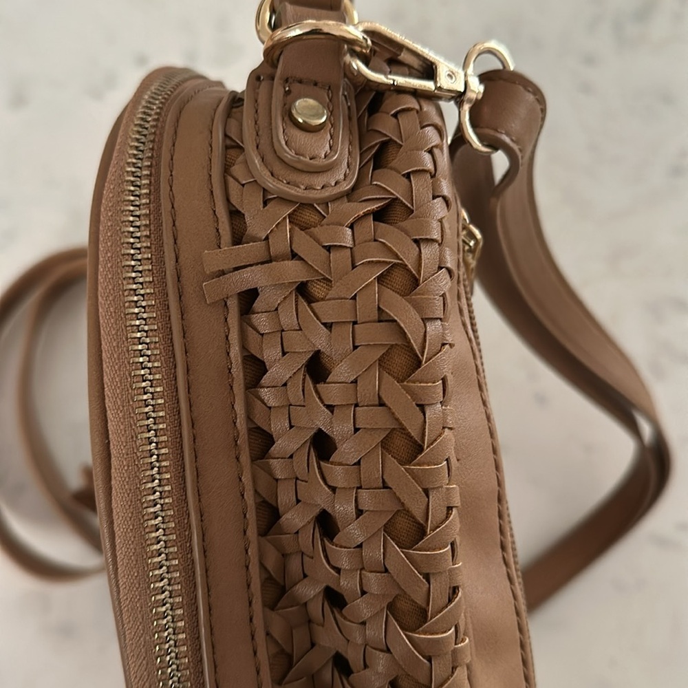 Tan Weaved Mini Backpack - Picture 5 of 7
